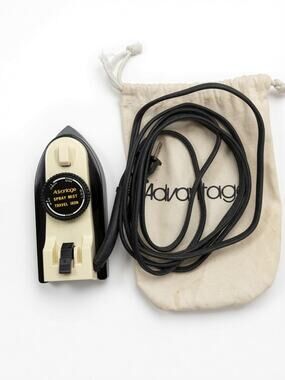 Vintage Advantage Spray Mist Travel Iron, 1980s Clorwood Model 2321E Compact